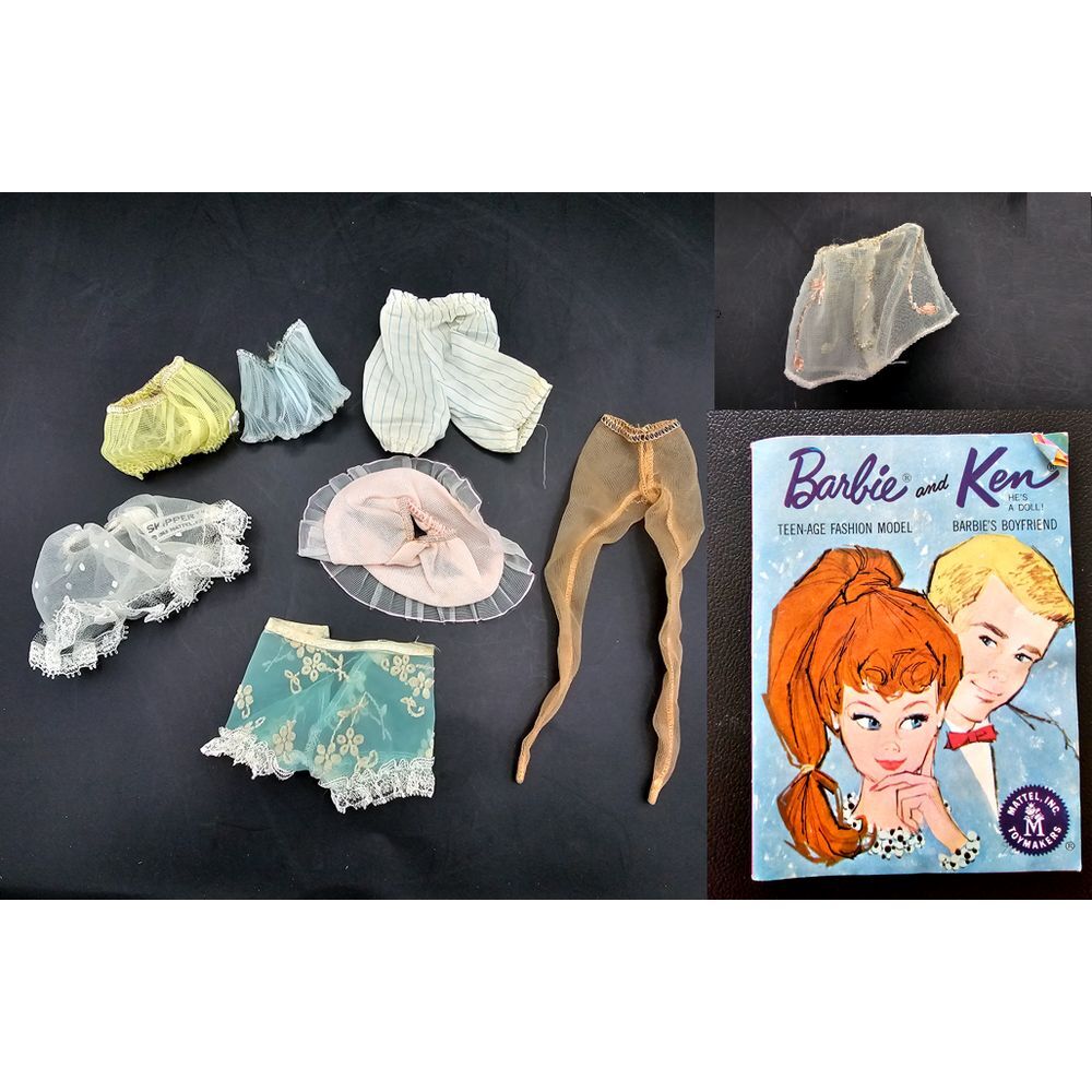 Vintage Barbie Undergarments Assortment 1960 1970 8pc with‎ Booklet
